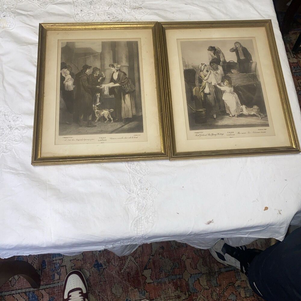 2 Set Picture and frame Cries Of London